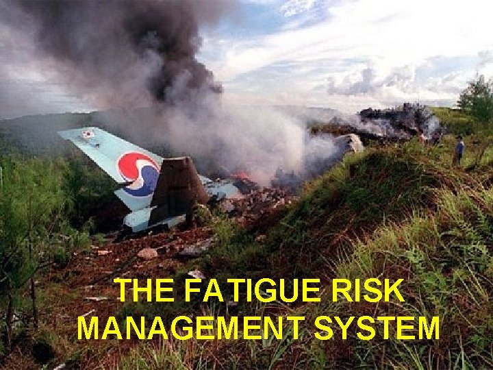 THE FATIGUE RISK MANAGEMENT SYSTEM 