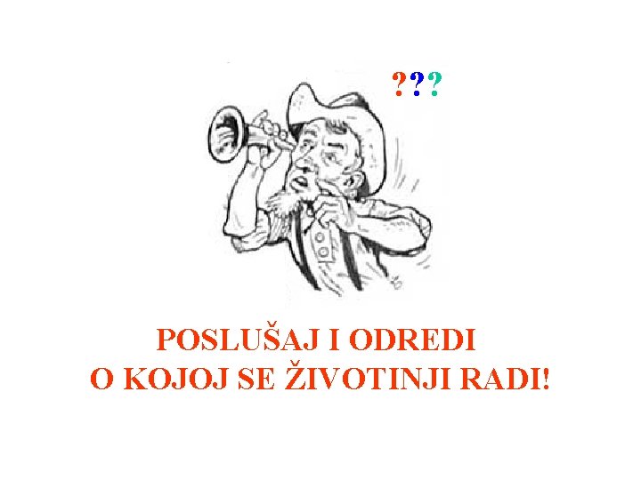 ? ? ? POSLUŠAJ I ODREDI O KOJOJ SE ŽIVOTINJI RADI! 