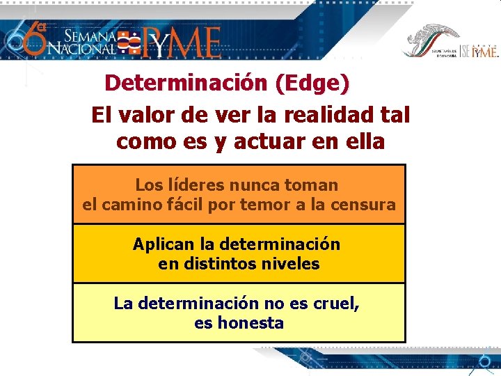 Determinación (Edge) El valor de ver la realidad tal como es y actuar en