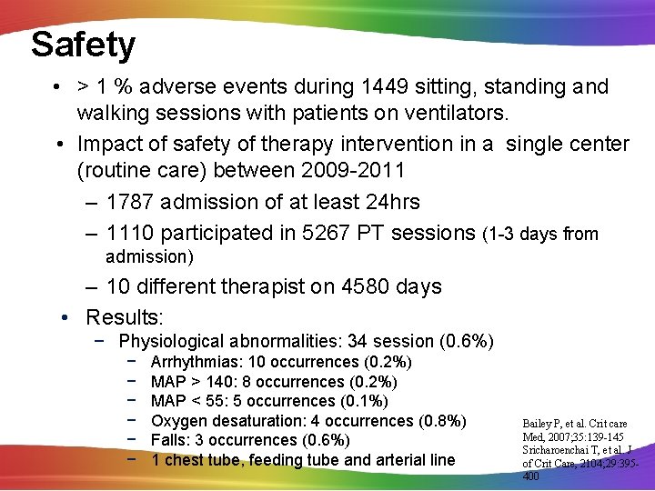 Safety • > 1 % adverse events during 1449 sitting, standing and walking sessions