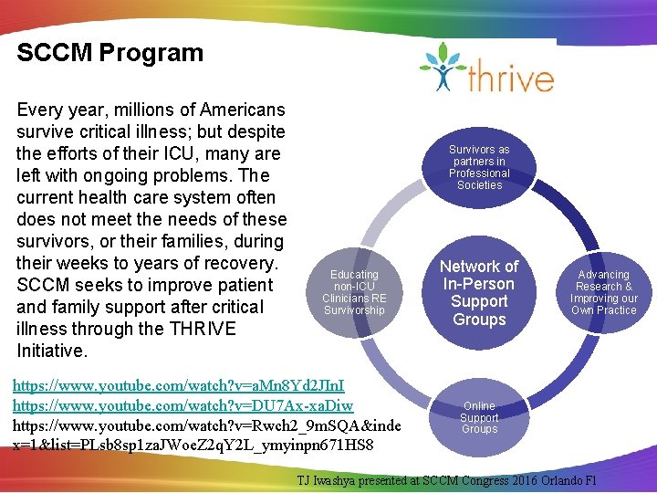 SCCM Program Every year, millions of Americans survive critical illness; but despite the efforts