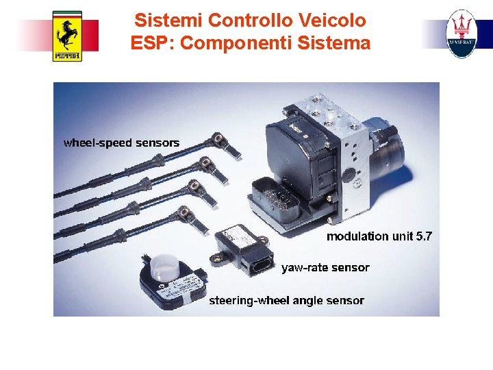 Sistemi Controllo Veicolo ESP: Componenti Sistema 