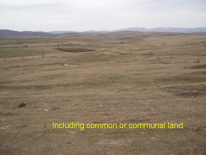 Including common or communal land 