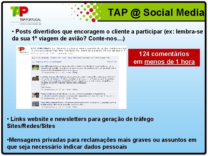 TAP @ Social Media • Posts divertidos que encoragem o cliente a participar (ex: