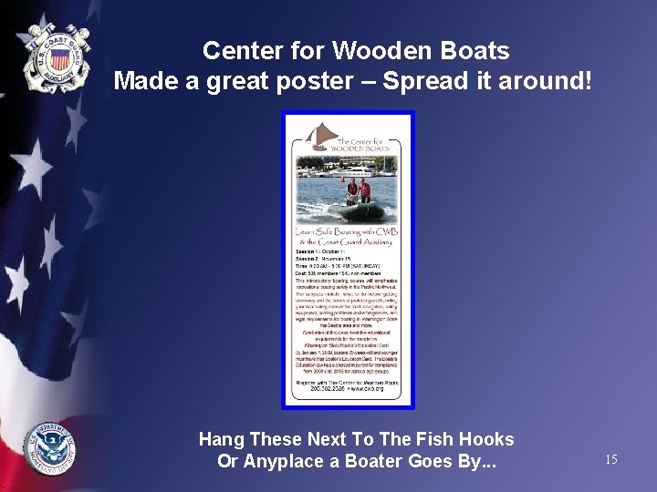 Center for Wooden Boats Made a great poster – Spread it around! Hang These