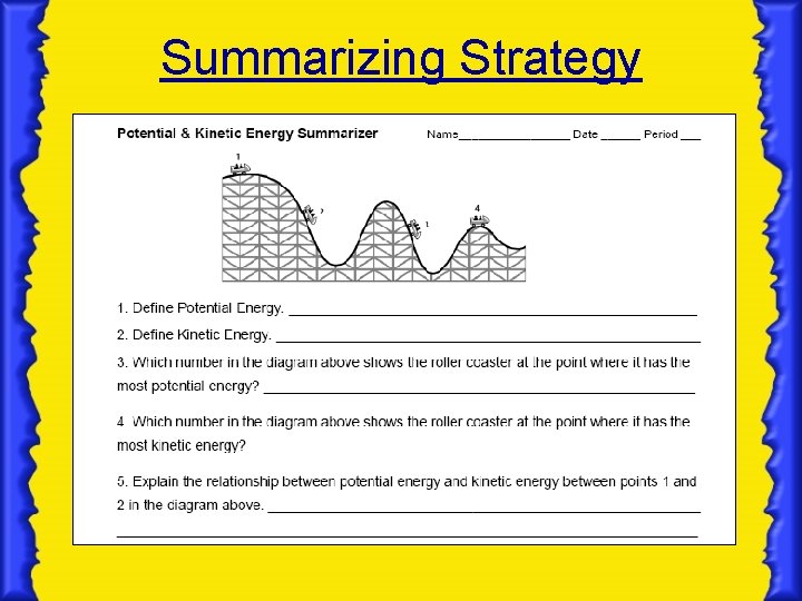 Summarizing Strategy Summarizing Strategy