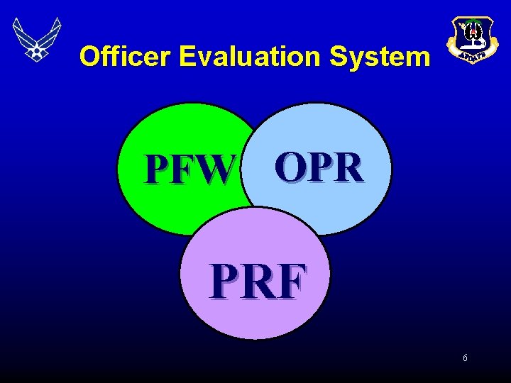 Officer Evaluation System PFW OPR PRF 6 