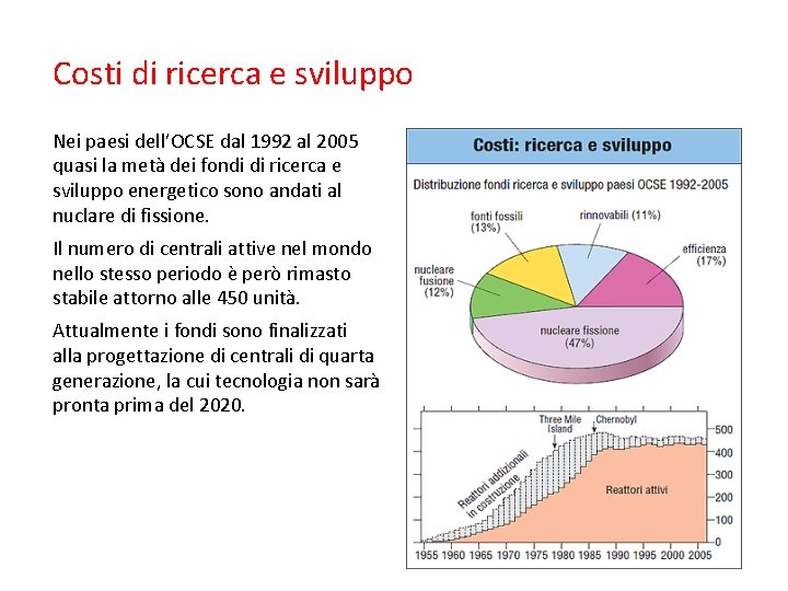 Costi di ricerca e sviluppo Nei paesi dell’OCSE dal 1992 al 2005 quasi la