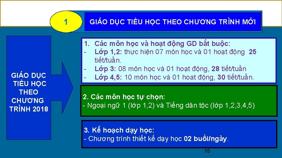 GIÁO DỤC TIỂU HỌC THEO CHƯƠNG TRÌNH MỚI GIÁO DỤC TIỂU HỌC THEO CHƯƠNG