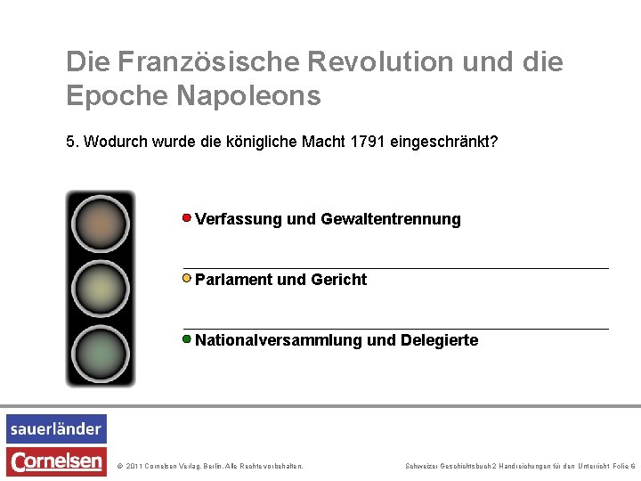 Die Französische Revolution und die Epoche Napoleons 5. Wodurch wurde die königliche Macht 1791