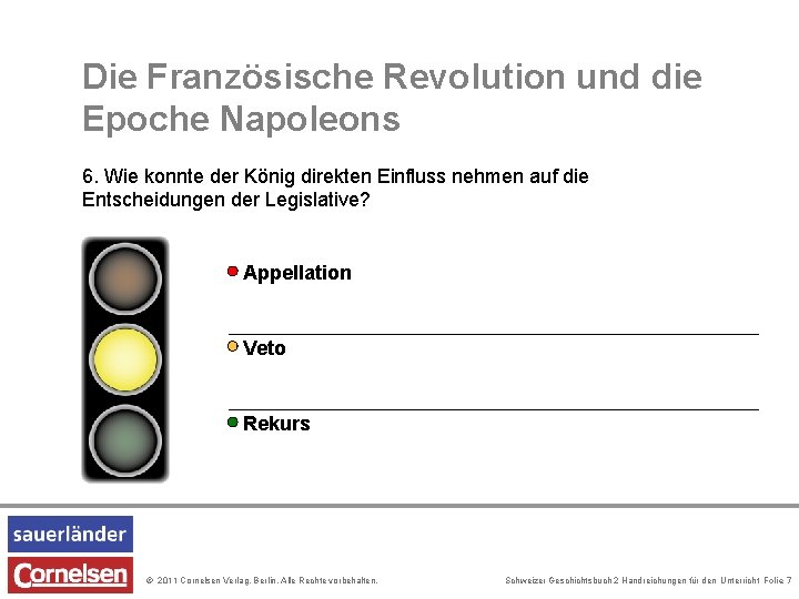 Die Französische Revolution und die Epoche Napoleons 6. Wie konnte der König direkten Einfluss