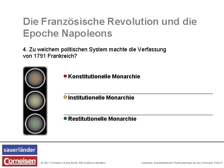 Die Französische Revolution und die Epoche Napoleons 4. Zu welchem politischen System machte die