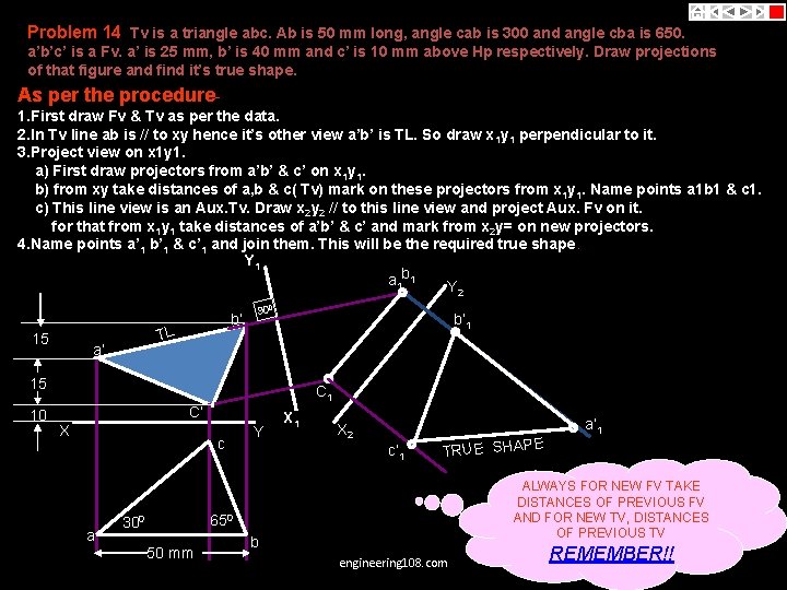 Problem 14 Tv is a triangle abc. Ab is 50 mm long, angle cab