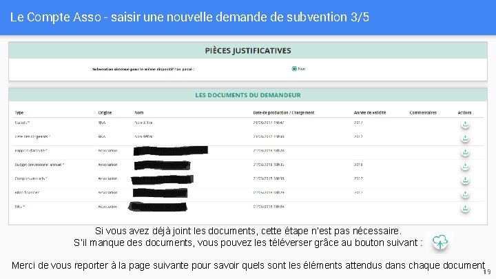 Le Compte Asso - saisir une nouvelle demande de subvention 3/5 Si vous avez