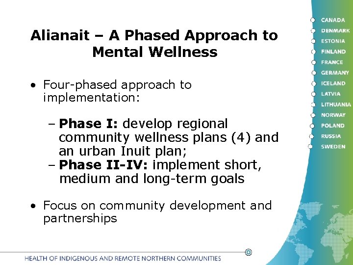 Alianait – A Phased Approach to Mental Wellness • Four-phased approach to implementation: – Alianait – A Phased Approach to Mental Wellness • Four-phased approach to implementation: –