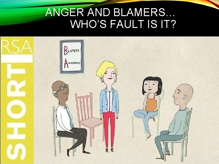 ANGER AND BLAMERS… WHO’S FAULT IS IT? ANGER AND BLAMERS… WHO’S FAULT IS IT?