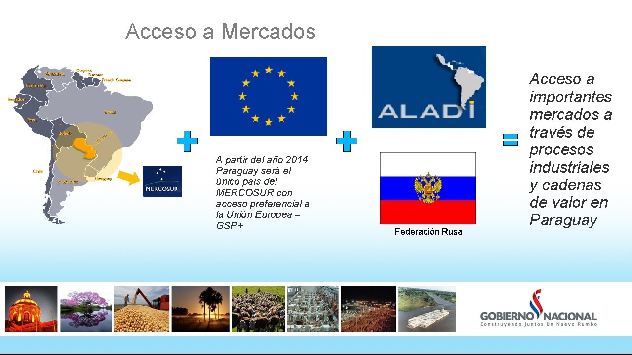 Acceso a Mercados A partir del año 2014 Paraguay será el único país del