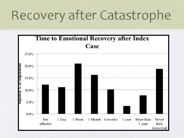 Recovery after Catastrophe 