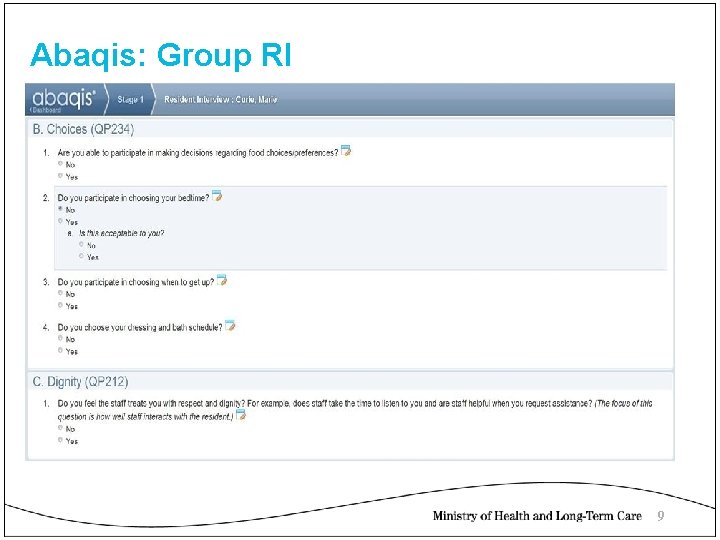 Abaqis: Group RI 9 