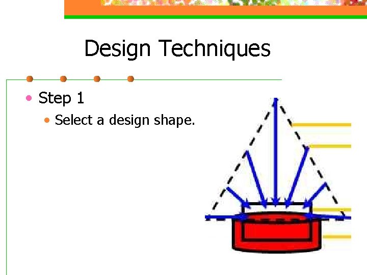 Design Techniques • Step 1 • Select a design shape. 