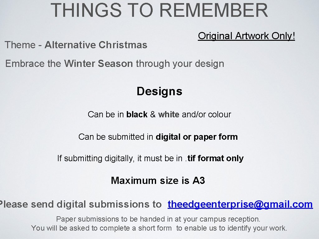 THINGS TO REMEMBER Theme - Alternative Christmas Original Artwork Only! Embrace the Winter Season THINGS TO REMEMBER Theme - Alternative Christmas Original Artwork Only! Embrace the Winter Season