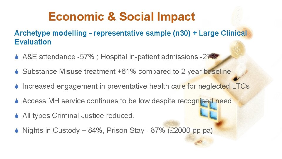 Economic & Social Impact Archetype modelling - representative sample (n 30) + Large Clinical