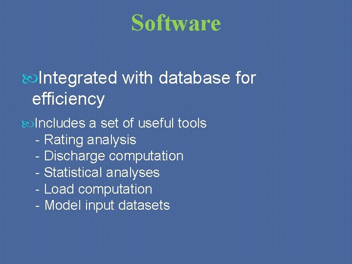 Software Integrated with database for efficiency Includes a set of useful tools - Rating
