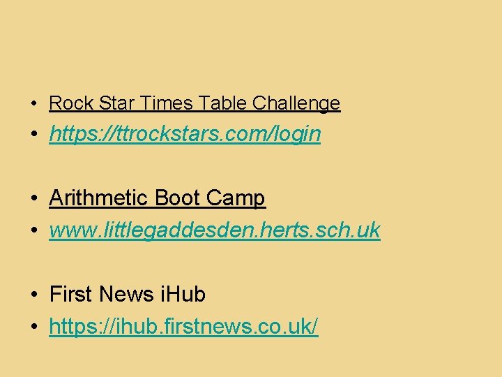  • Rock Star Times Table Challenge • https: //ttrockstars. com/login • Arithmetic Boot