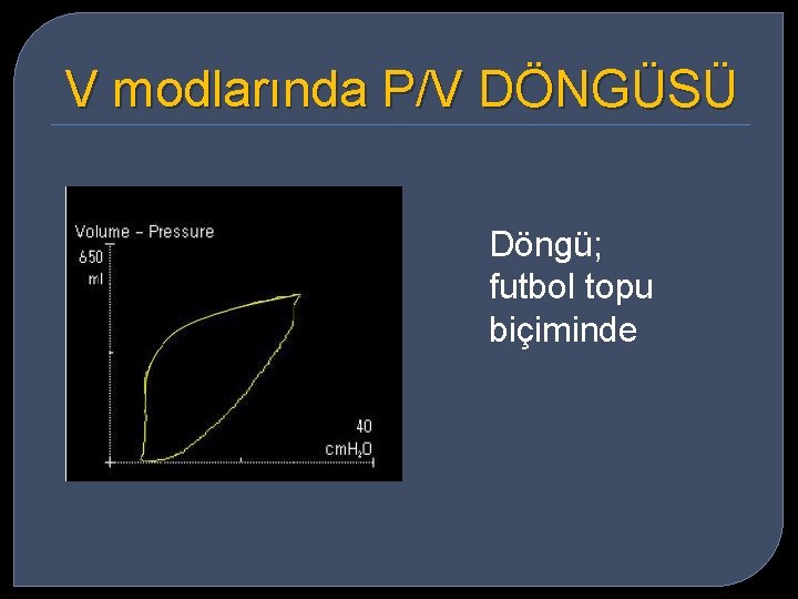 V modlarında P/V DÖNGÜSÜ Döngü; futbol topu biçiminde 