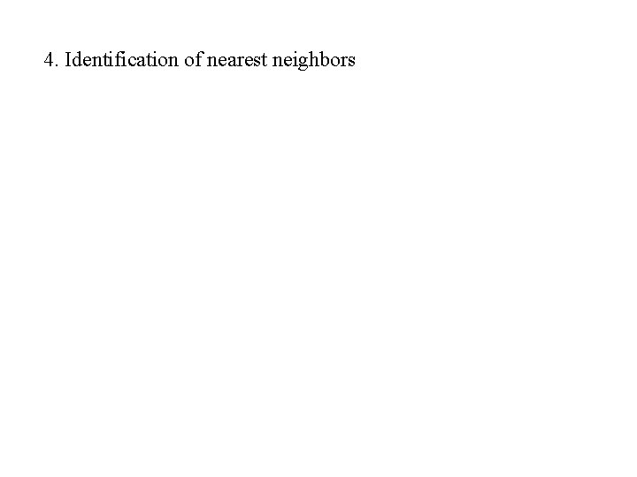 4. Identification of nearest neighbors 