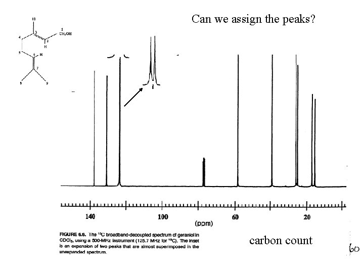 Can we assign the peaks? carbon count 