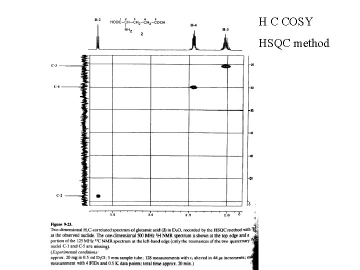 H C COSY HSQC method 
