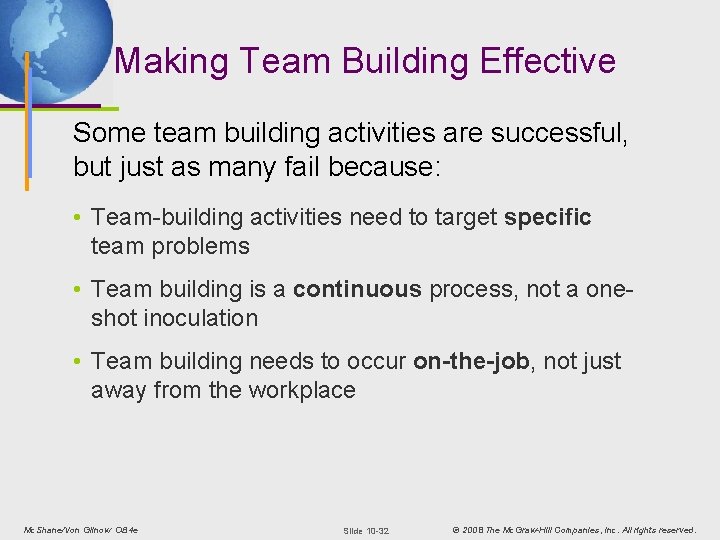 Making Team Building Effective Some team building activities are successful, but just as many