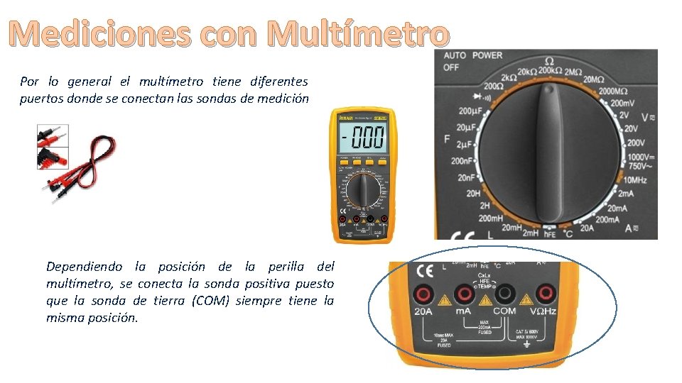 7 ma clase uso del multitester Multmetro Es