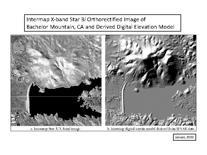 Intermap X-band Star 3 i Orthorectified Image of Bachelor Mountain, CA and Derived Digital