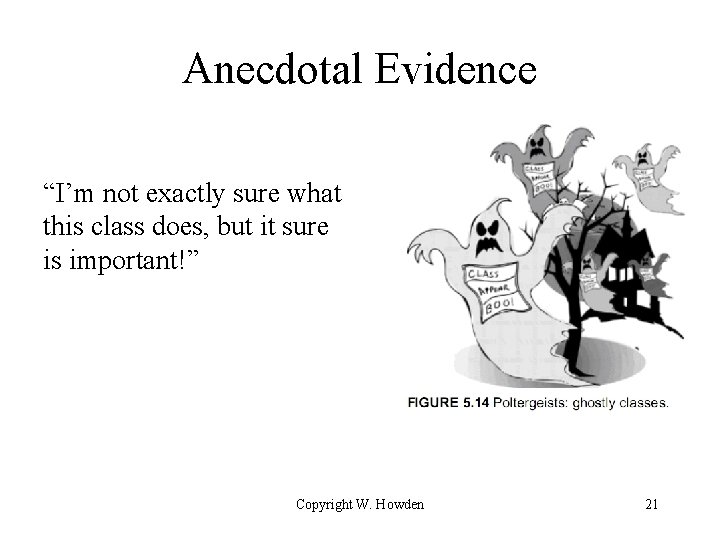 Anecdotal Evidence “I’m not exactly sure what this class does, but it sure is