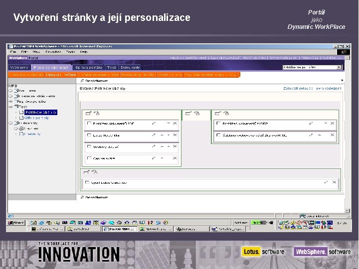Vytvoření stránky a její personalizace Portál jako Dynamic Work. Place 