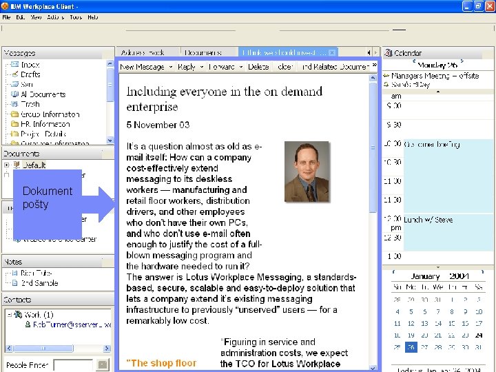 Portál jako Dynamic Work. Place Dokument pošty 