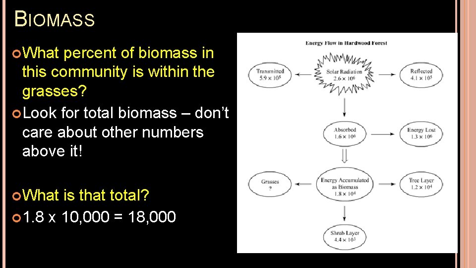 BIOMASS What percent of biomass in this community is within the grasses? Look for