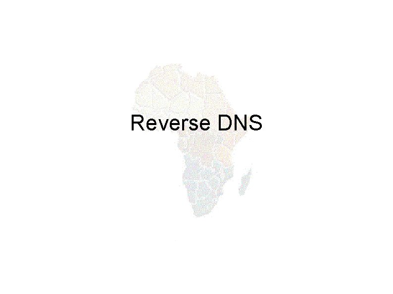 Reverse DNS 