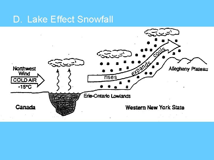 D. Lake Effect Snowfall ls o co s rises p ex d an 
