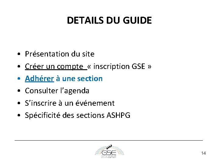 DETAILS DU GUIDE • • • Présentation du site Créer un compte « inscription DETAILS DU GUIDE • • • Présentation du site Créer un compte « inscription