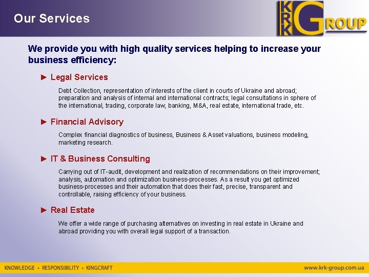 Our Services We provide you with high quality services helping to increase your business