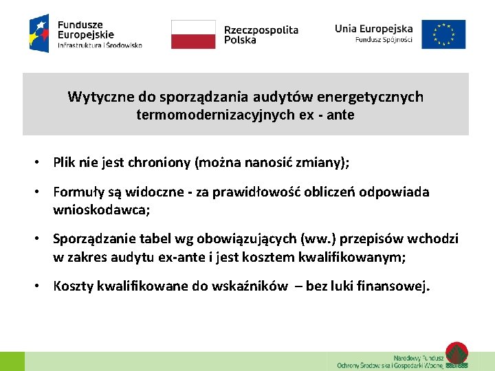 Wytyczne do sporządzania audytów energetycznych termomodernizacyjnych ex - ante • Plik nie jest chroniony