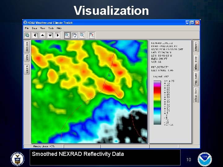 Visualization Smoothed NEXRAD Reflectivity Data 10 