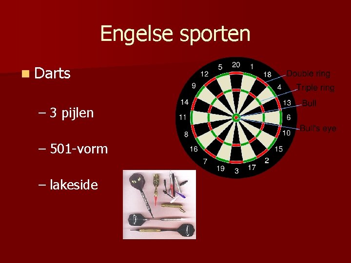 Engelse sporten n Darts – 3 pijlen – 501 -vorm – lakeside 