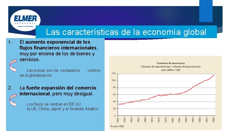 Las características de la economía global 1. El aumento exponencial de los flujos financieros Las características de la economía global 1. El aumento exponencial de los flujos financieros