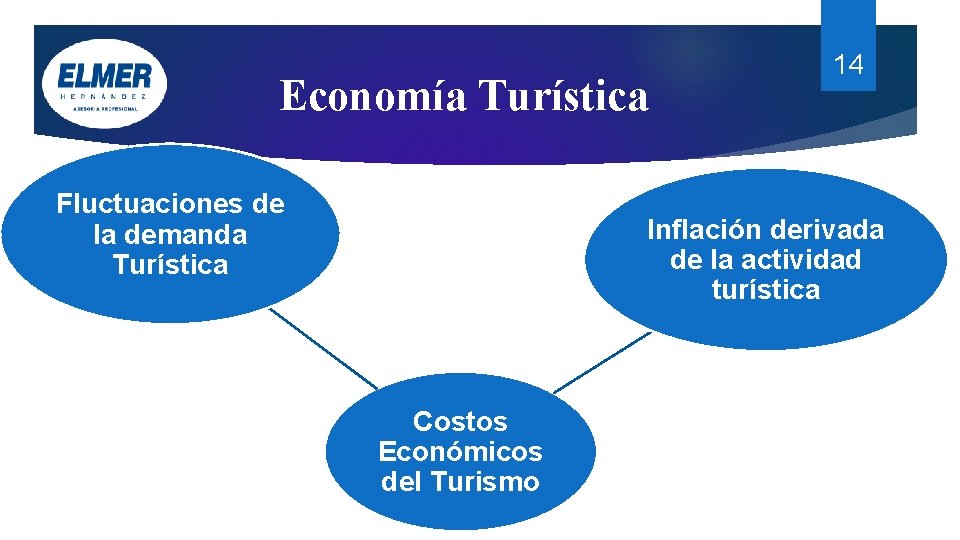 Economía Turística Fluctuaciones de la demanda Turística 14 Inflación derivada de la actividad turística Economía Turística Fluctuaciones de la demanda Turística 14 Inflación derivada de la actividad turística