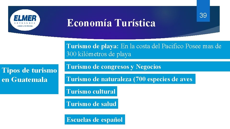 Economía Turística 39 Turismo de playa: En la costa del Pacifico Posee mas de Economía Turística 39 Turismo de playa: En la costa del Pacifico Posee mas de