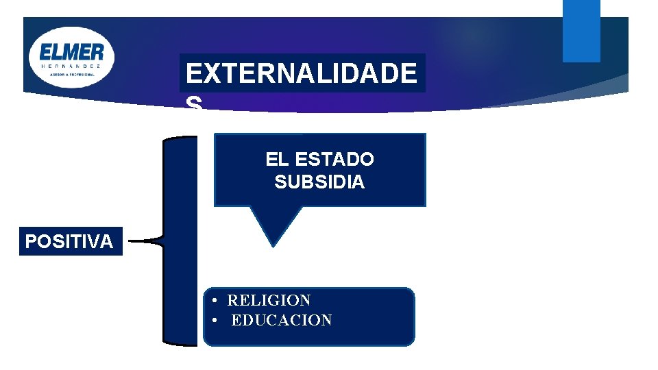 EXTERNALIDADE S EL ESTADO SUBSIDIA POSITIVA S • RELIGION • EDUCACION EXTERNALIDADE S EL ESTADO SUBSIDIA POSITIVA S • RELIGION • EDUCACION